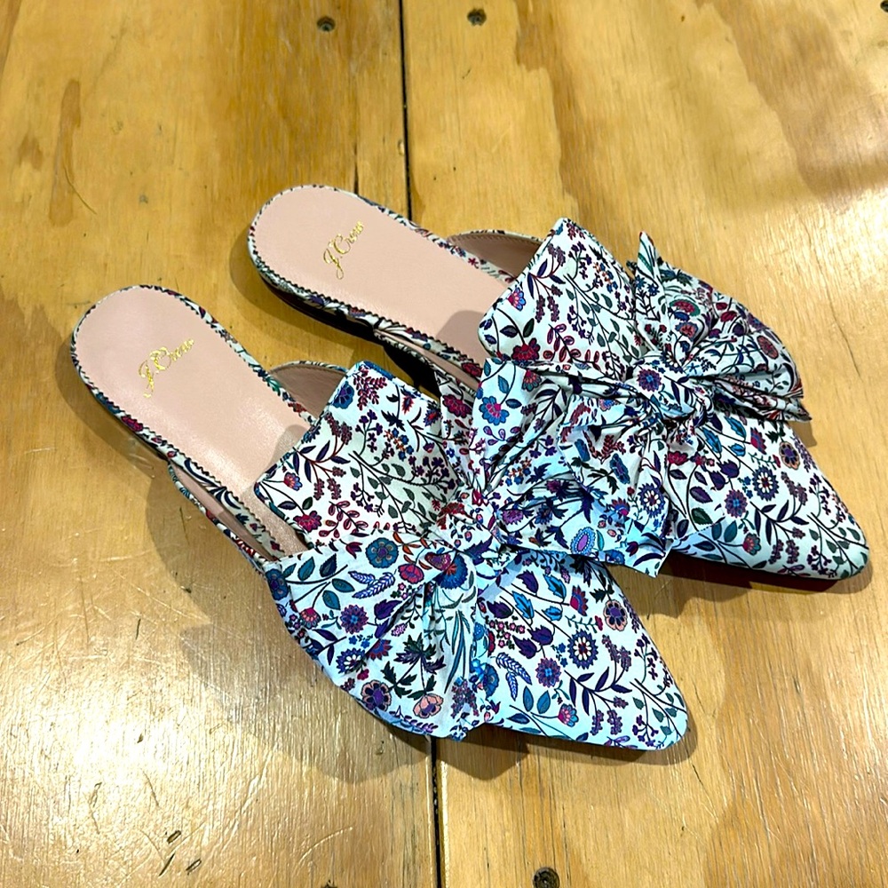 J. Crew Liberty Marina Slide Mules Size 10